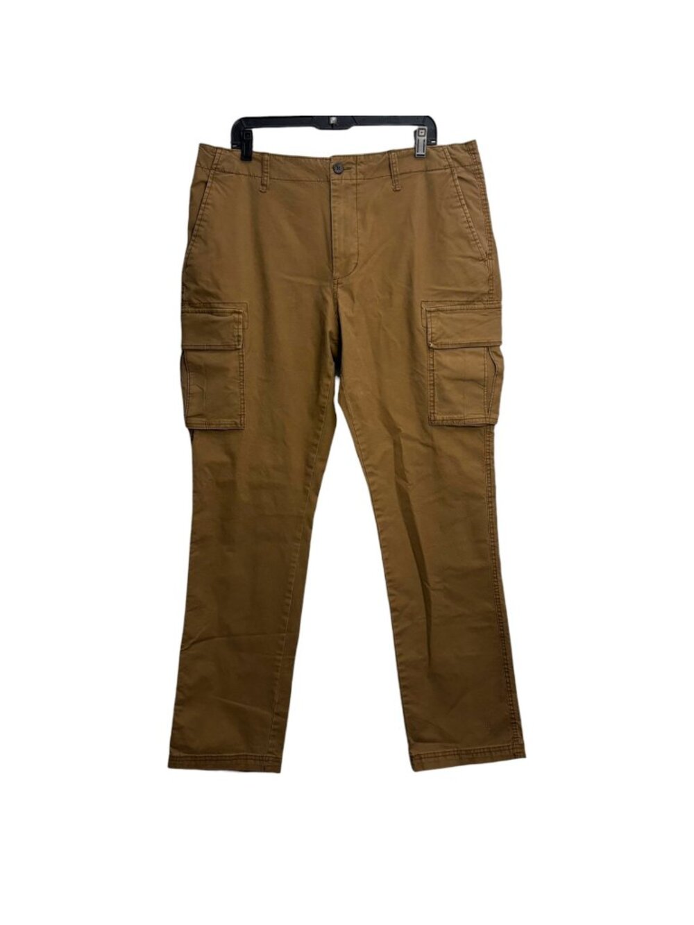Old Navy Lived-In Straight Cargo Pants Built-In Flex 36x34 Brown Tan Cotton